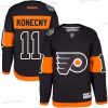 Philadelphia Flyers #11 Travis Konecny Musta 2017 Stadium Series Ommeltu NHL Paita – Nuoret