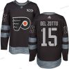 Philadelphia Flyers #15 Michael Del Zotto Musta 1917-2017 100th Vuosipäivä Ommeltu NHL Paita – Miesten