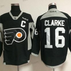 Philadelphia Flyers #16 Bobby Clarke 2014 Training Musta Paita – Miesten