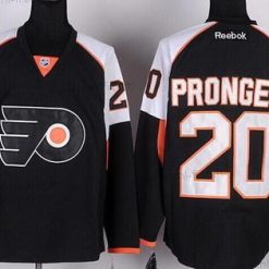 Philadelphia Flyers #20 Chris Pronger Musta Paita – Miesten