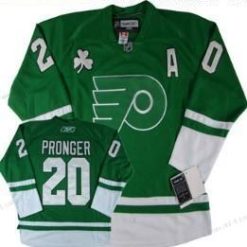 Philadelphia Flyers #20 Chris Pronger St. Patrick’S Day Vihreä Paita – Miesten