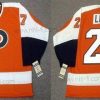 Philadelphia Flyers #27 Reggie Leach 1974 CCM Vintage Oranssi Valkoinen Musta Kolmas Jääkiekko Paita – Miesten