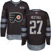 Philadelphia Flyers #27 Ron Hextall Musta 1917-2017 100th Vuosipäivä Ommeltu NHL Paita – Miesten