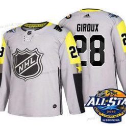 Philadelphia Flyers #28 Claude Giroux Harmaa 2018 NHL All-Star Ommeltu Jääkiekko Paita – Miesten