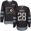 Philadelphia Flyers #28 Claude Giroux Musta 1917-2017 100th Vuosipäivä Ommeltu NHL Paita – Miesten