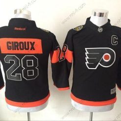 Philadelphia Flyers 28 Claude Giroux Musta Reebok Paita – Nuoret