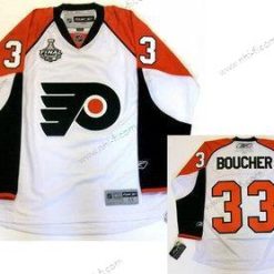 Philadelphia Flyers #33 Brian Boucher 2009-10 Stanley Cup Finals Game Valkoinen Paita – Miesten