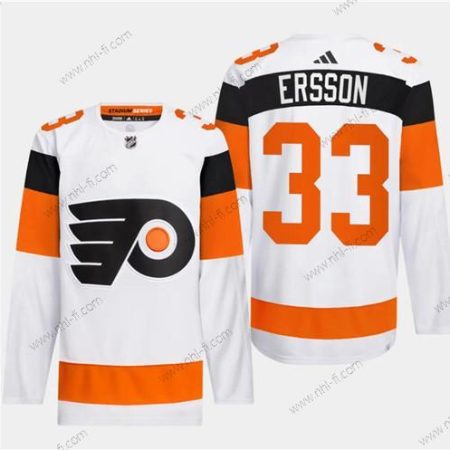 Philadelphia Flyers #33 Samuel Ersson Valkoinen 2024 Stadium Series Ommeltu Paita – Miesten