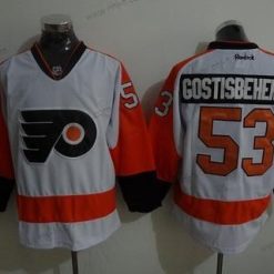 Philadelphia Flyers #53 Shayne Gostisbehere Philadelphia Flyers Reebok Premier Valkoinen Kolmas Paita – Miesten