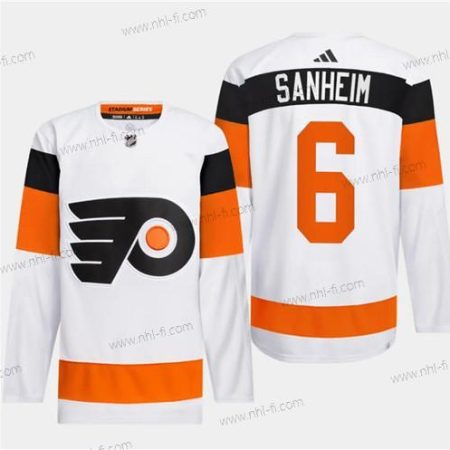 Philadelphia Flyers #6 Travis Sanheim Valkoinen 2024 Stadium Series Ommeltu Paita – Miesten