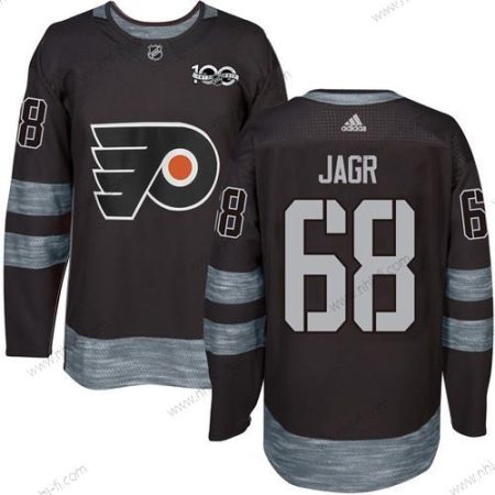 Philadelphia Flyers #68 Jaromir Jagr Musta 1917-2017 100th Vuosipäivä Ommeltu NHL Paita – Miesten