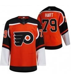 Philadelphia Flyers #79 Carter Hart Oranssi 2021 Käänteinen Retro Aito Paita – Miesten