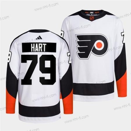 Philadelphia Flyers #79 Carter Hart Valkoinen 2022 Käänteinen Retro Ommeltu Paita – Miesten