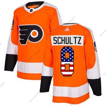 Philadelphia Flyers #8 Dave Schultz Oranssi Kotiottelu Aito USA Flag Ommeltu NHL Paita – Nuoret