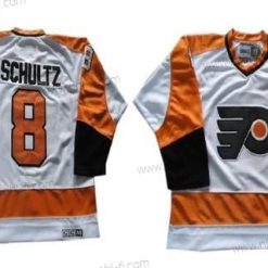 Philadelphia Flyers #8 Dave Schultz Valkoinen Retro CCM Paita – Miesten