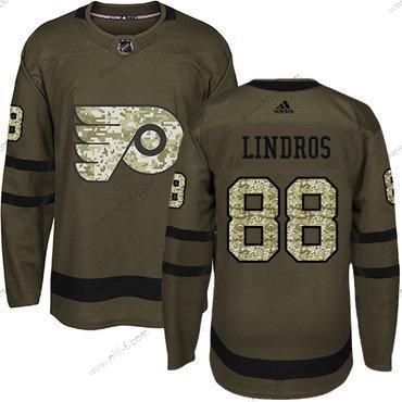 Philadelphia Flyers #88 Eric Lindros Vihreä Salute to Service Ommeltu NHL Paita – Nuoret