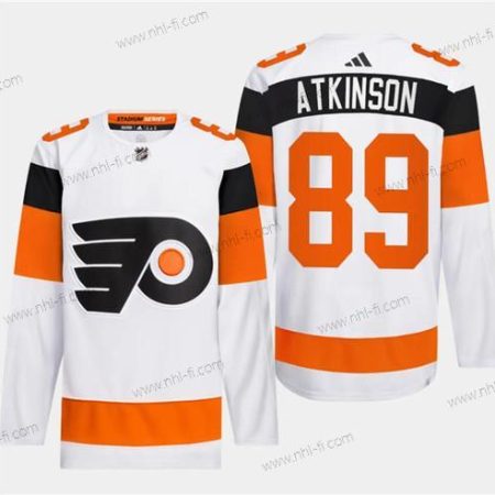 Philadelphia Flyers #89 Cam Atkinson Valkoinen 2024 Stadium Series Ommeltu Paita – Miesten