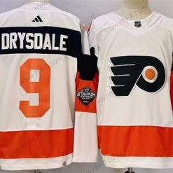 Philadelphia Flyers #9 Jamie Drysdale Valkoinen 2024 Stadium Series Ommeltu Paita – Miesten