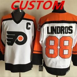 Philadelphia Flyers Räätälöidyt Valkoinen Oranssi CCM Retro NHL Jääkiekko Paita – Miesten