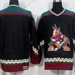 Phoenix Coyotes Tyhjä Musta 1998 CCM Vintage Jääkiekko Paita – Miesten