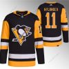 Pittsburgh Penguins #11 Alex Nylander Musta Ommeltu Paita1 – Miesten