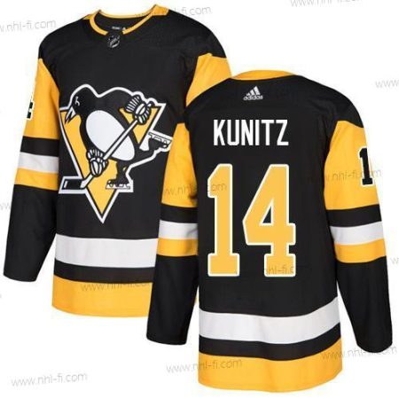 Pittsburgh Penguins #14 Chris Kunitz Musta Kotiottelu Aito Ommeltu NHL Paita – Nuoret