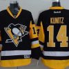 Pittsburgh Penguins #14 Chris Kunitz Musta Vieras Paita – Miesten