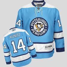 Pittsburgh Penguins #14 Chris Kunitz Sininen Paita – Miesten