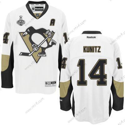 Pittsburgh Penguins #14 Chris Kunitz Valkoinen Road 2017 Stanley Cup NHL Finals A Patch Paita – Miesten