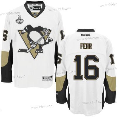 Pittsburgh Penguins #16 Eric Fehr Valkoinen Road 2017 Stanley Cup NHL Finals Patch Paita – Miesten