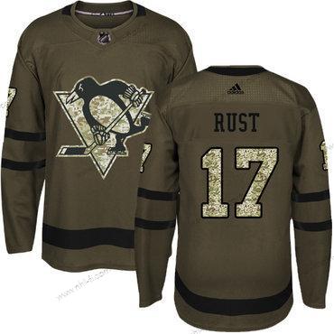 Pittsburgh Penguins #17 Bryan Rust Vihreä Salute to Service Ommeltu NHL Paita – Nuoret