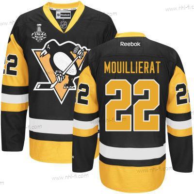 Pittsburgh Penguins #22 Kael Mouillierat Musta Vieras 2017 Stanley Cup NHL Finals Patch Paita – Miesten