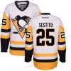 Pittsburgh Penguins #25 Tom Sestito Valkoinen Vieras Ommeltu NHL Reebok Jääkiekko Paita – Miesten