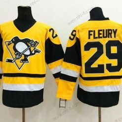 Pittsburgh Penguins #29 Marc-Andre Fleury Keltainen Retro CCM Paita – Miesten