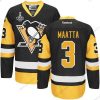 Pittsburgh Penguins #3 Olli Maatta Musta Vieras 2017 Stanley Cup NHL Finals Patch Paita – Miesten