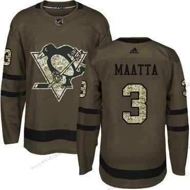 Pittsburgh Penguins #3 Olli Maatta Vihreä Salute to Service Ommeltu NHL Paita – Nuoret