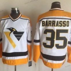 Pittsburgh Penguins #35 Tom Barrasso 1992-93 Valkoinen CCM Vintage – Miesten