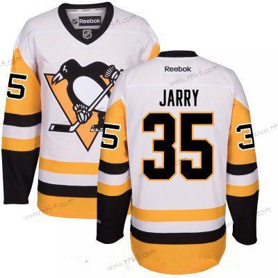 Pittsburgh Penguins #35 Tristan Jarry Valkoinen Vieras Ommeltu NHL Reebok Jääkiekko Paita – Miesten