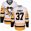 Pittsburgh Penguins #37 Carter Rowney Valkoinen Vieras Ommeltu NHL Reebok Jääkiekko Paita – Miesten