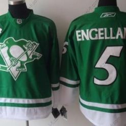 Pittsburgh Penguins #5 Engelland St. Patrick’S Day Vihreä Paita – Miesten