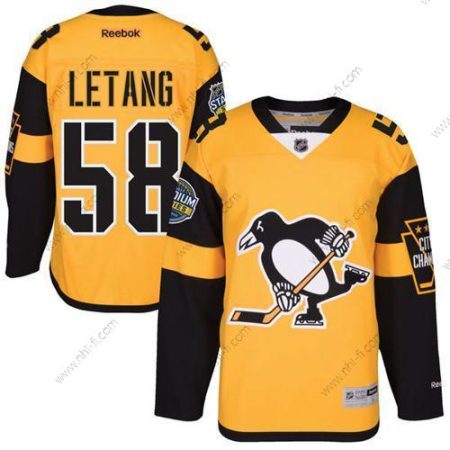 Pittsburgh Penguins #58 Kris Letang Musta 2017 Stadium Series Ommeltu NHL Paita – Miesten