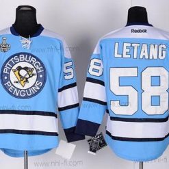 Pittsburgh Penguins #58 Kris Letang Sininen 2017 Stanley Cup NHL Finals Patch Paita – Miesten