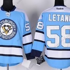 Pittsburgh Penguins #58 Kris Letang Sininen Paita – Lasten