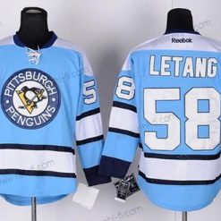 Pittsburgh Penguins #58 Kris Letang Sininen Paita – Miesten