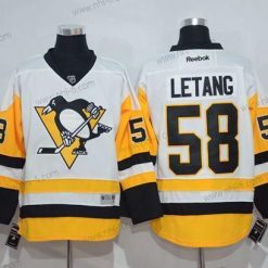 Pittsburgh Penguins #58 Kris Letang Valkoinen New Kolmas Ommeltu NHL Paita – Miesten