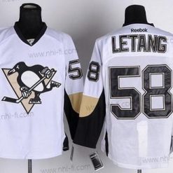 Pittsburgh Penguins #58 Kris Letang Valkoinen Paita – Miesten