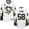 Pittsburgh Penguins #58 Kris Letang Valkoinen Road 2017 Stanley Cup NHL Finals Patch Paita – Miesten