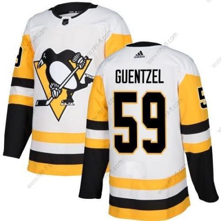 Pittsburgh Penguins #59 Jake Guentzel Valkoinen Road Aito Ommeltu NHL Paita – Nuoret