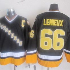 Pittsburgh Penguins #66 Mario Lemieux 1993 Musta Retro CCM Paita – Miesten