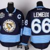 Pittsburgh Penguins #66 Mario Lemieux Laivastonsininen Sininen Vieras Paita – Miesten